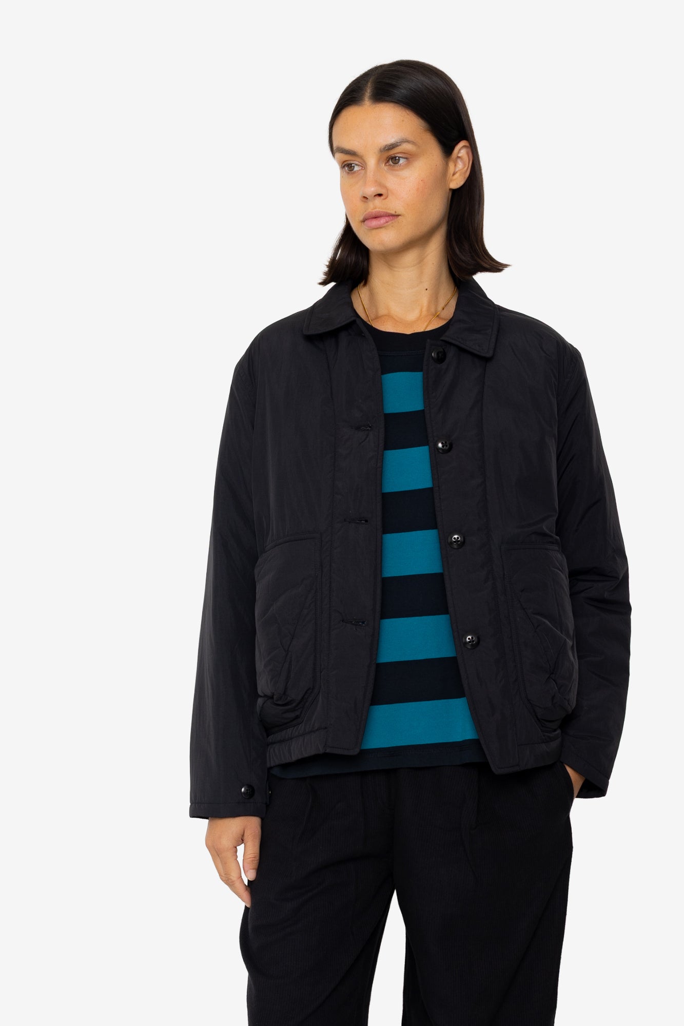 Wadded Prism Jacket - Black Nylon
