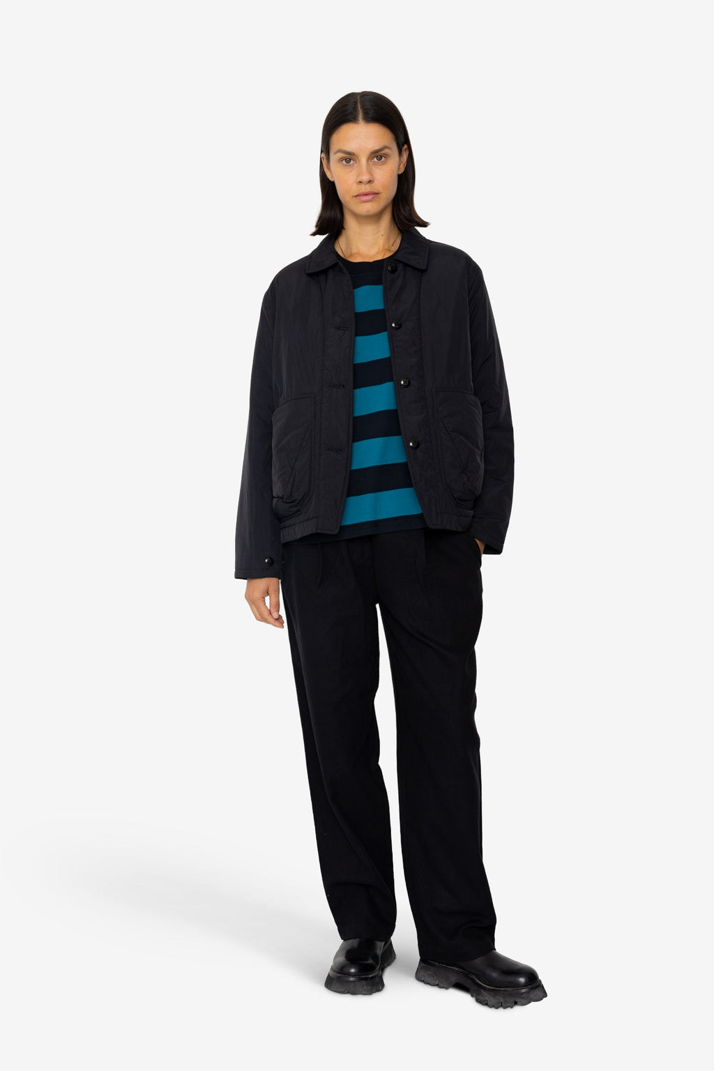 Wadded Prism Jacket - Black Nylon