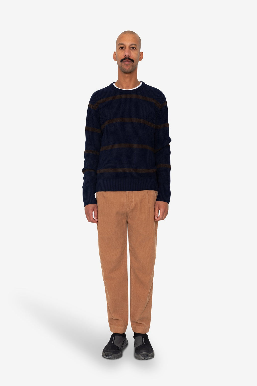 Waffle Crew - Navy Espresso Stripe