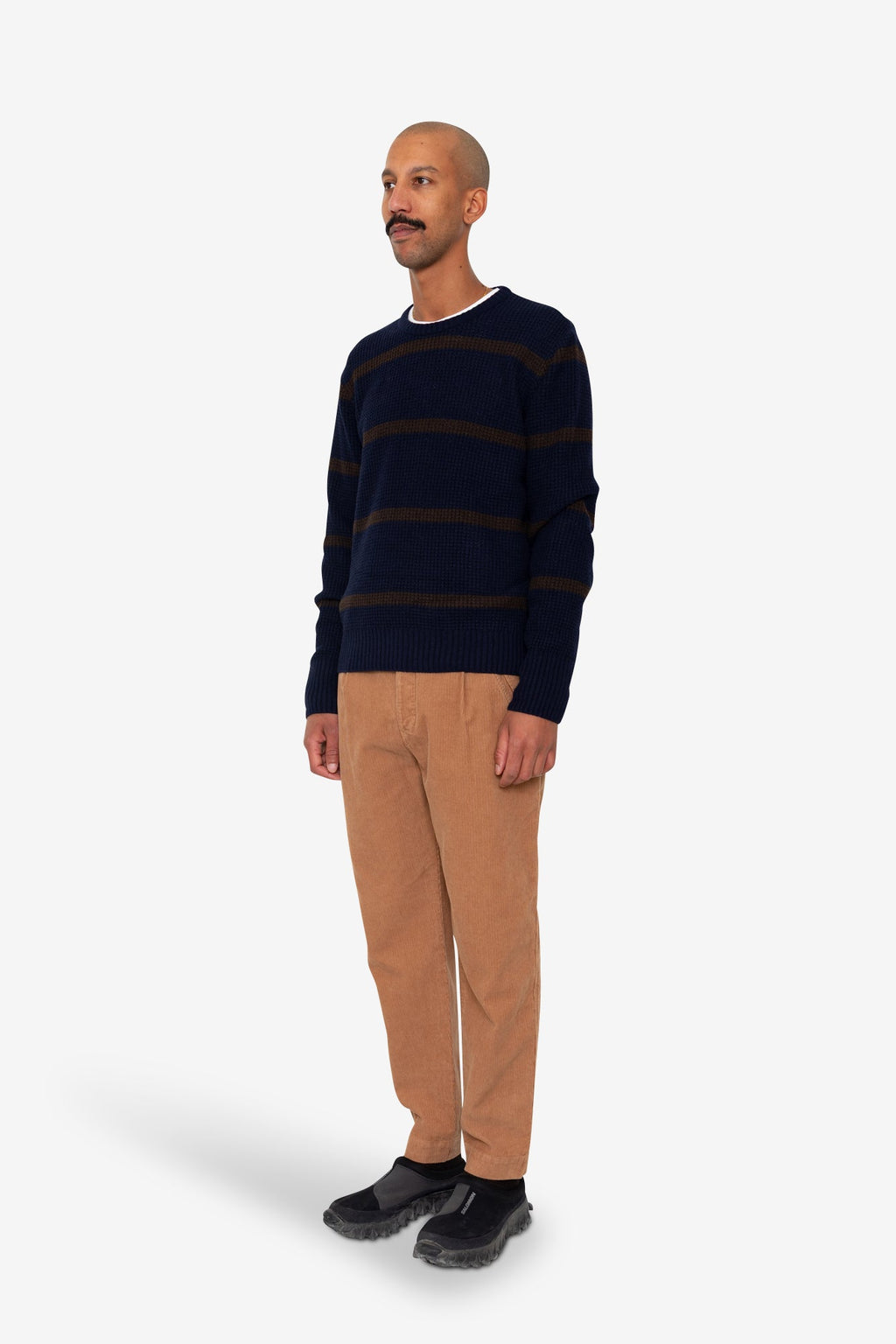 Waffle Crew - Navy Espresso Stripe
