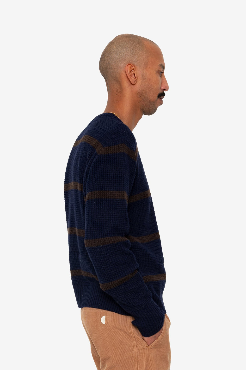 Waffle Crew - Navy Espresso Stripe