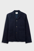 Wide Fit Blazer - Ash Navy Brushed Twill