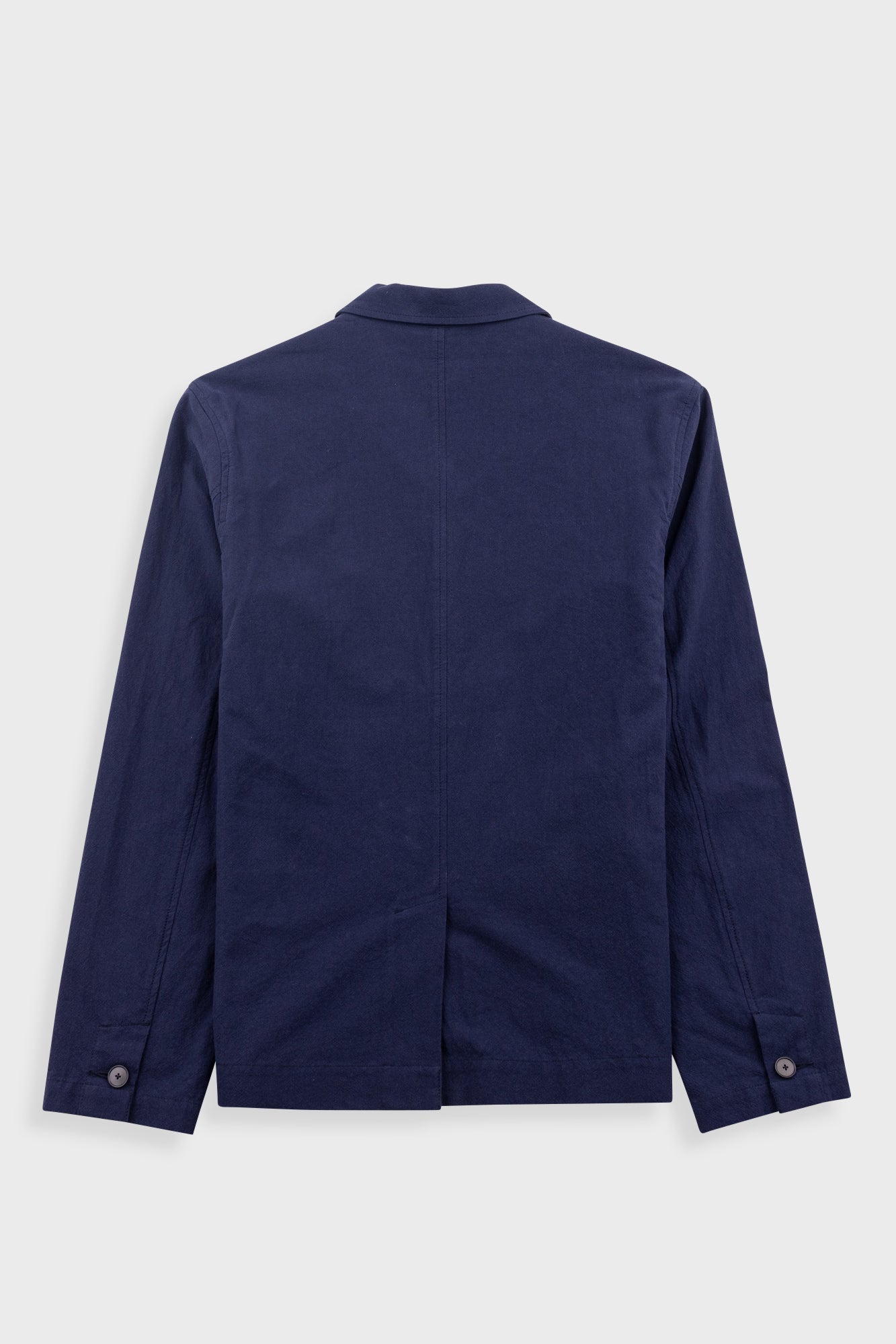 Wide Fit Blazer - Navy Textured Cotton