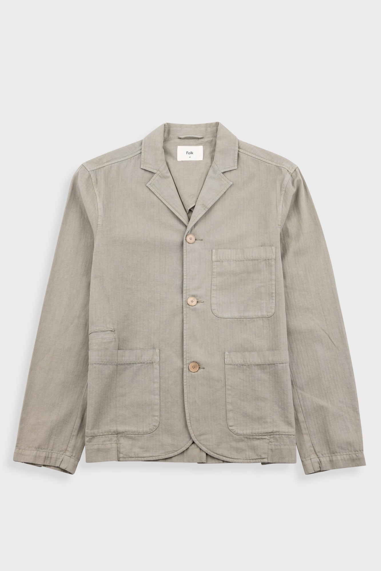 Wide Fit Blazer - Silver Sage Herringbone