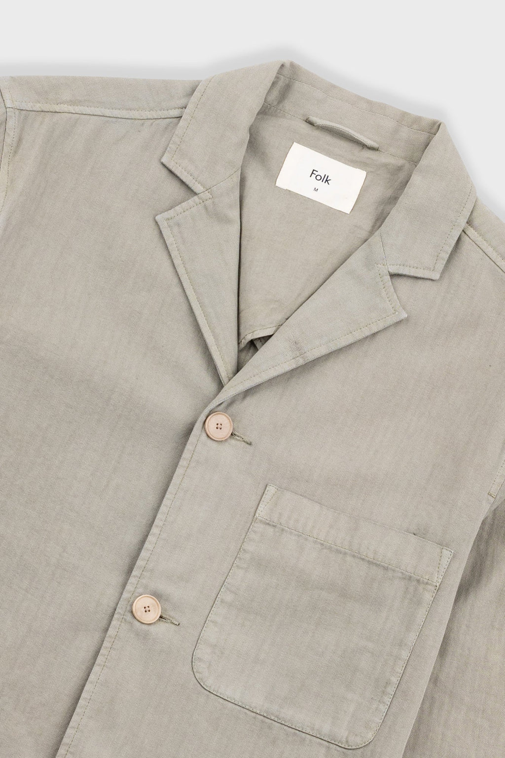 Wide Fit Blazer - Silver Sage Herringbone