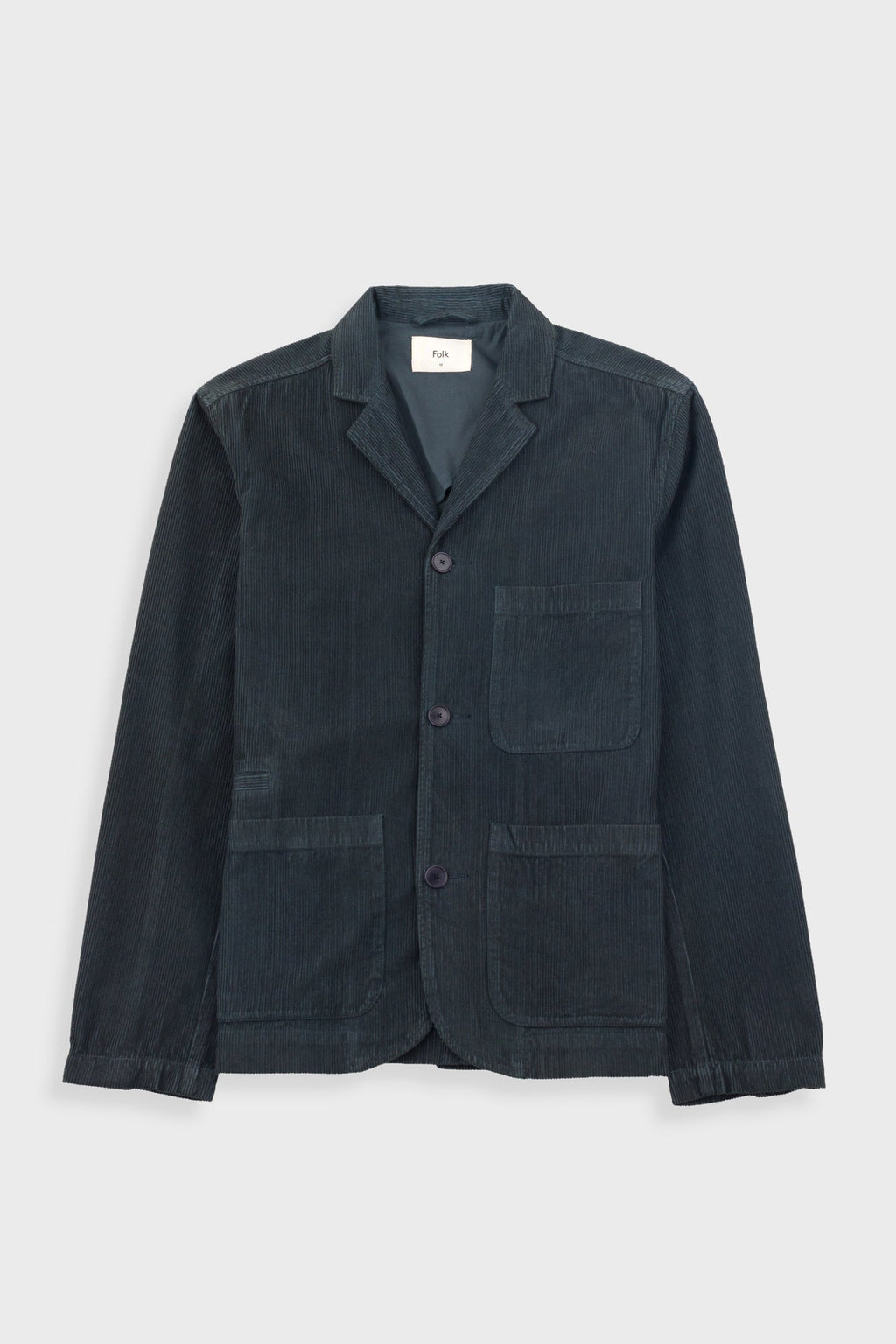 Wide Fit Blazer - Smoke Grey Cord