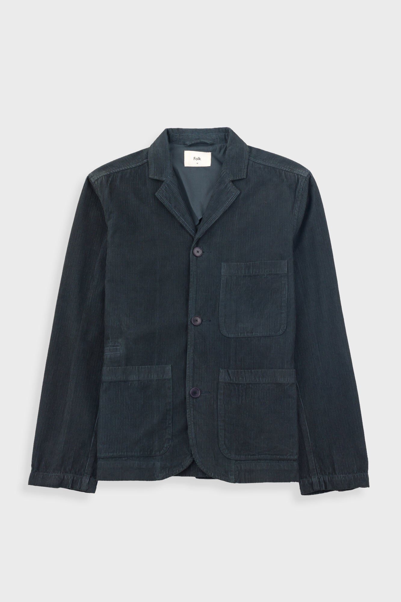 Wide Fit Blazer - Smoke Grey Cord