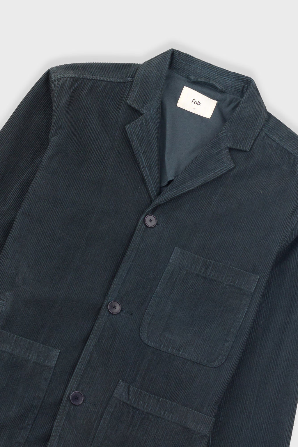 Wide Fit Blazer - Smoke Grey Cord