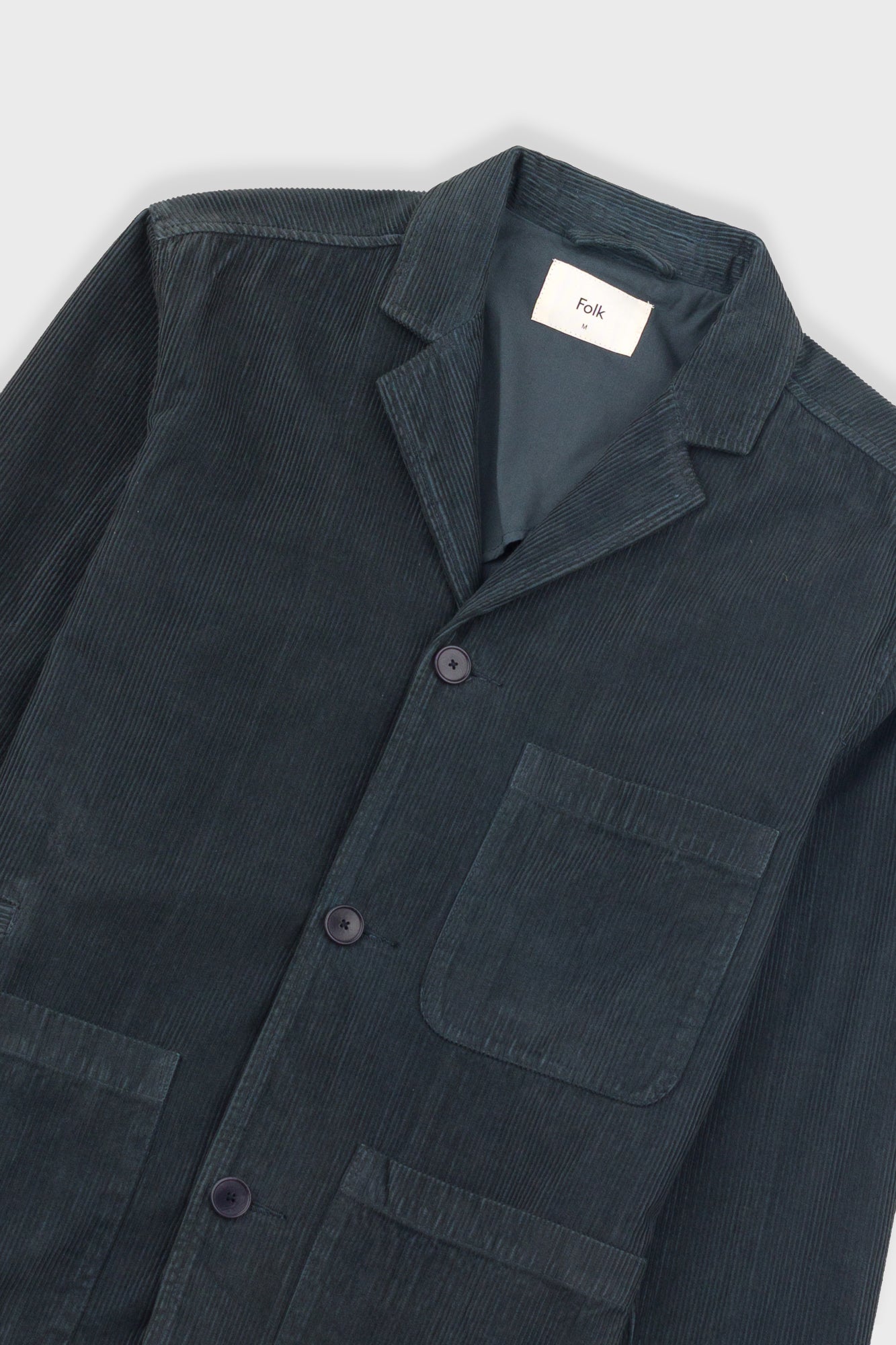 Wide Fit Blazer - Smoke Grey Cord