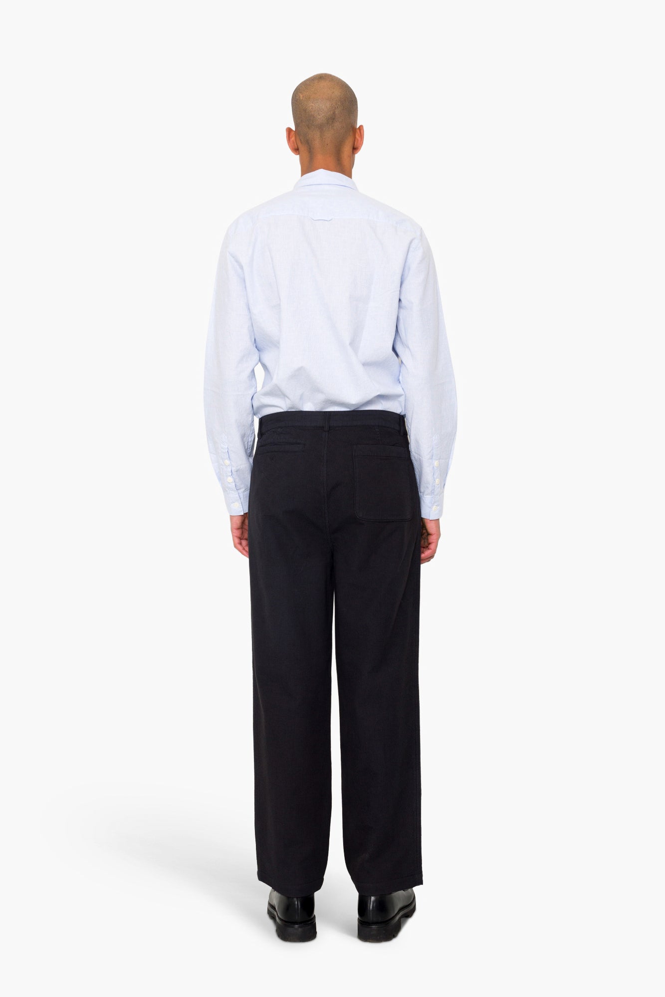 Wide Fit Trouser - Soft Black Topstitch