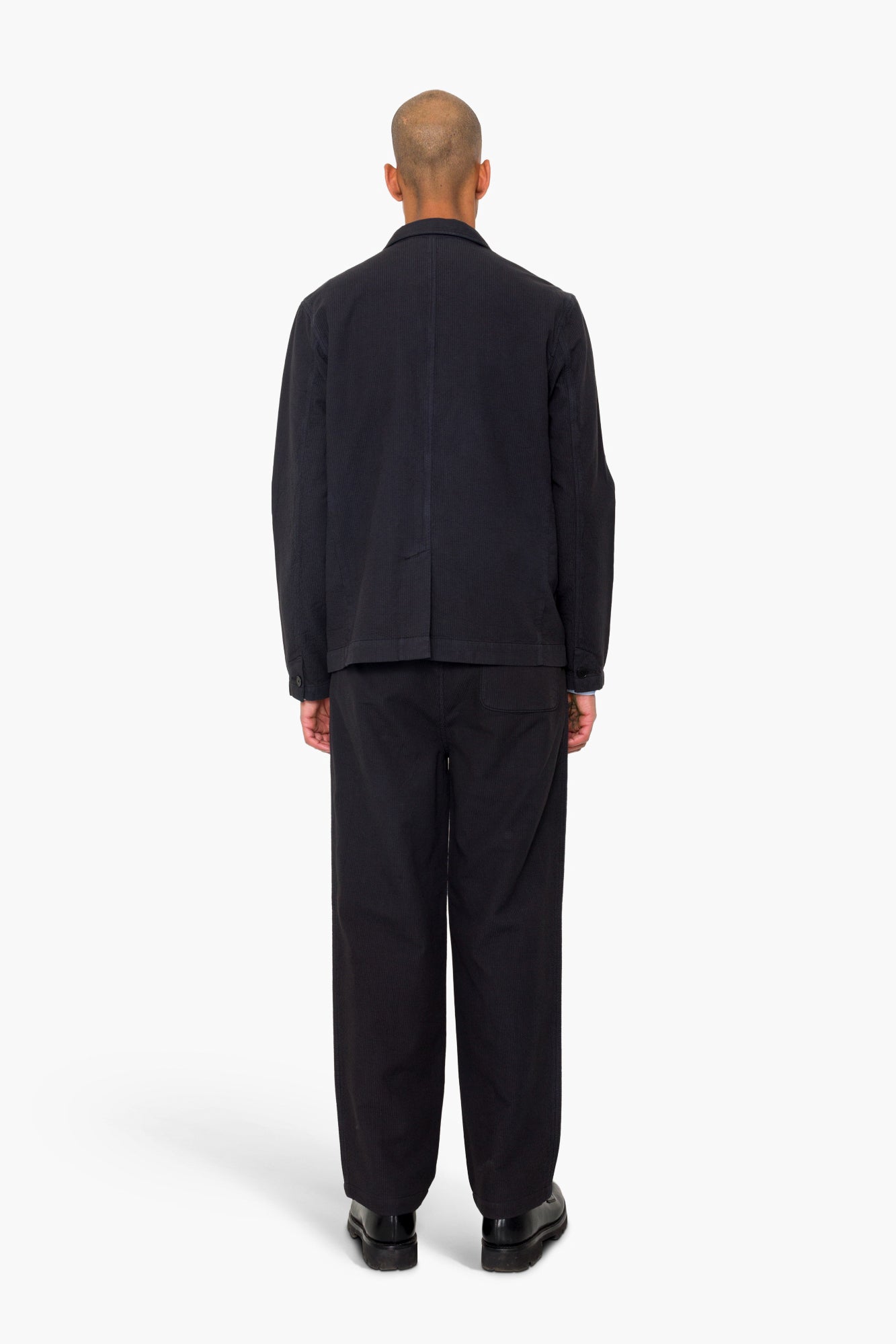 Wide Fit Blazer - Soft Black Topstitch