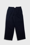 Wide Fit Trouser - Ash Navy Brushed Twill