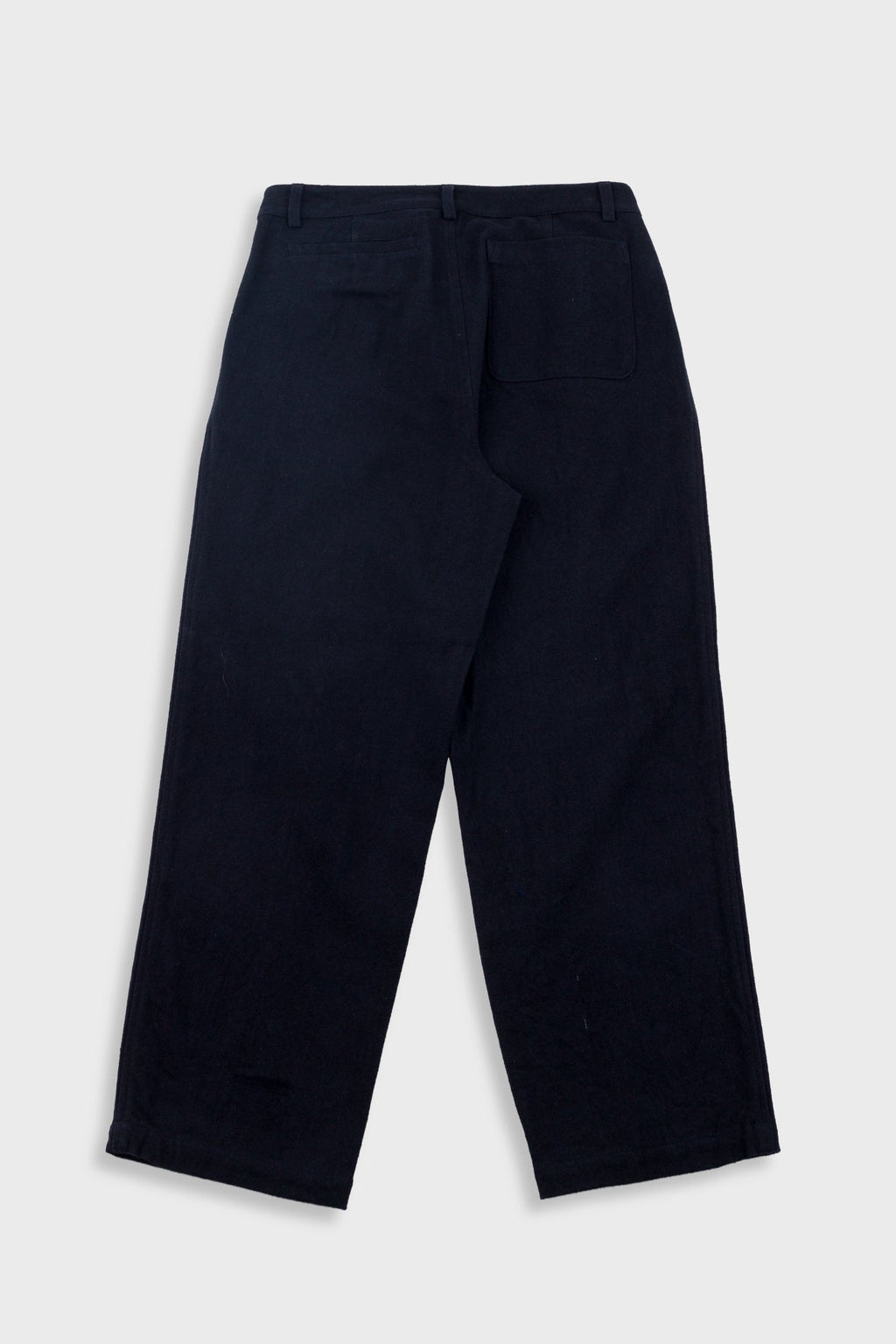 Wide Fit Trouser - Ash Navy Brushed Twill
