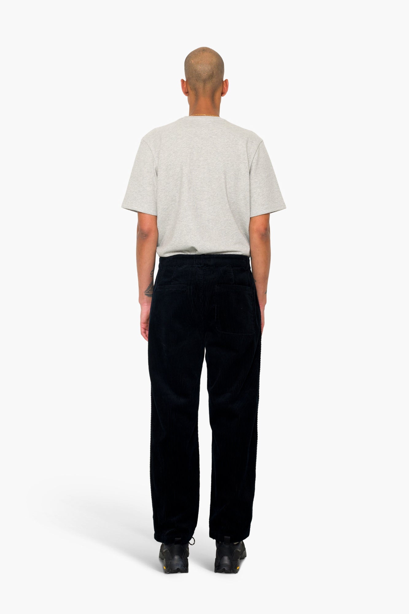 Wide Fit Trouser - Deep Navy Chunky Cord