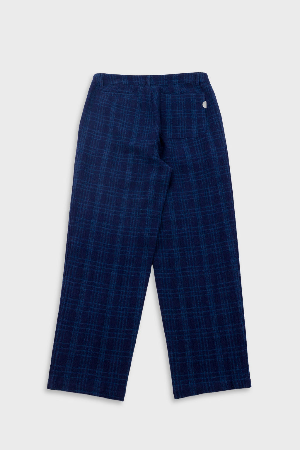 Wide Fit Trouser - Indigo Wool Check