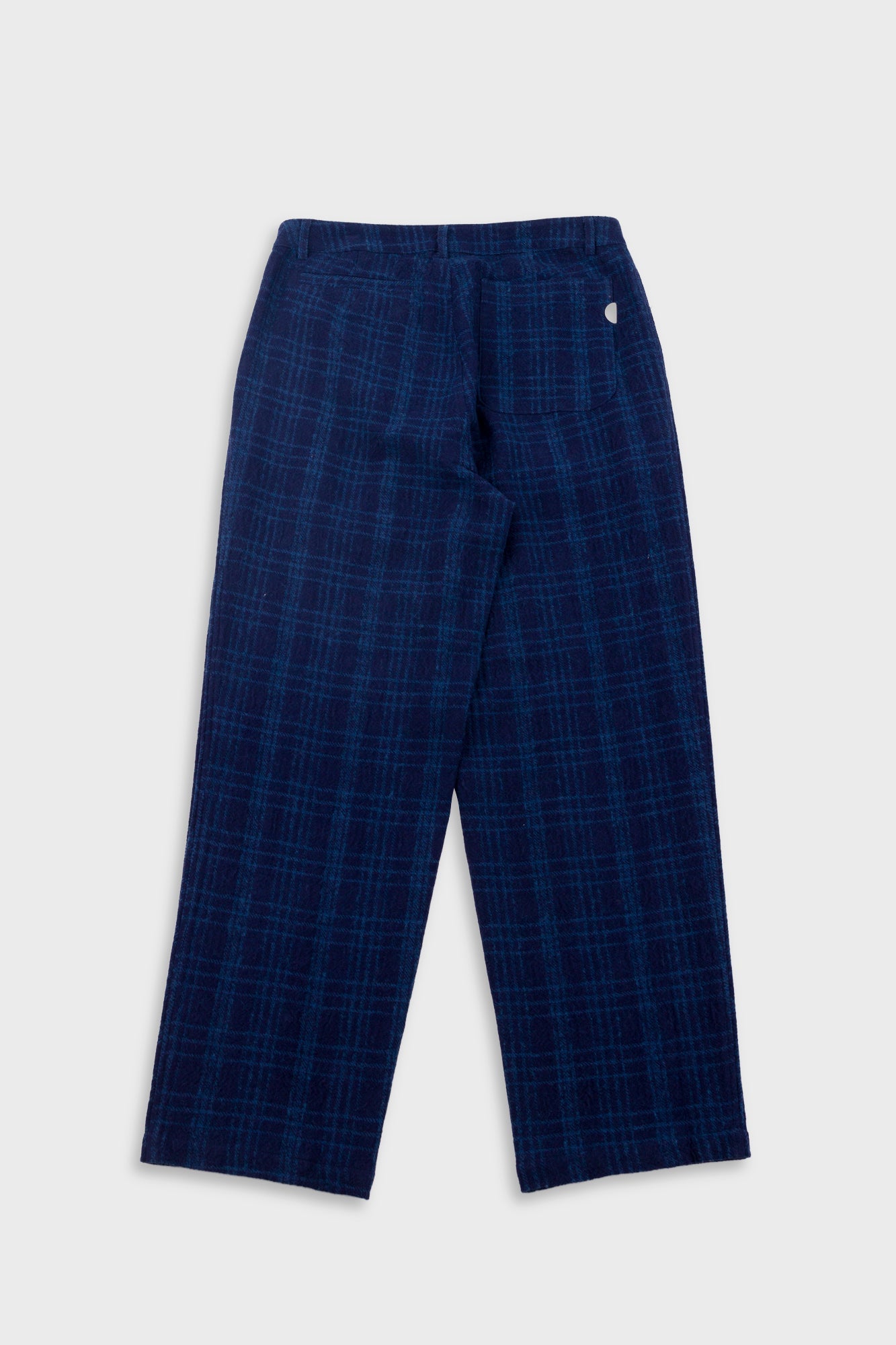 Wide Fit Trouser - Indigo Wool Check