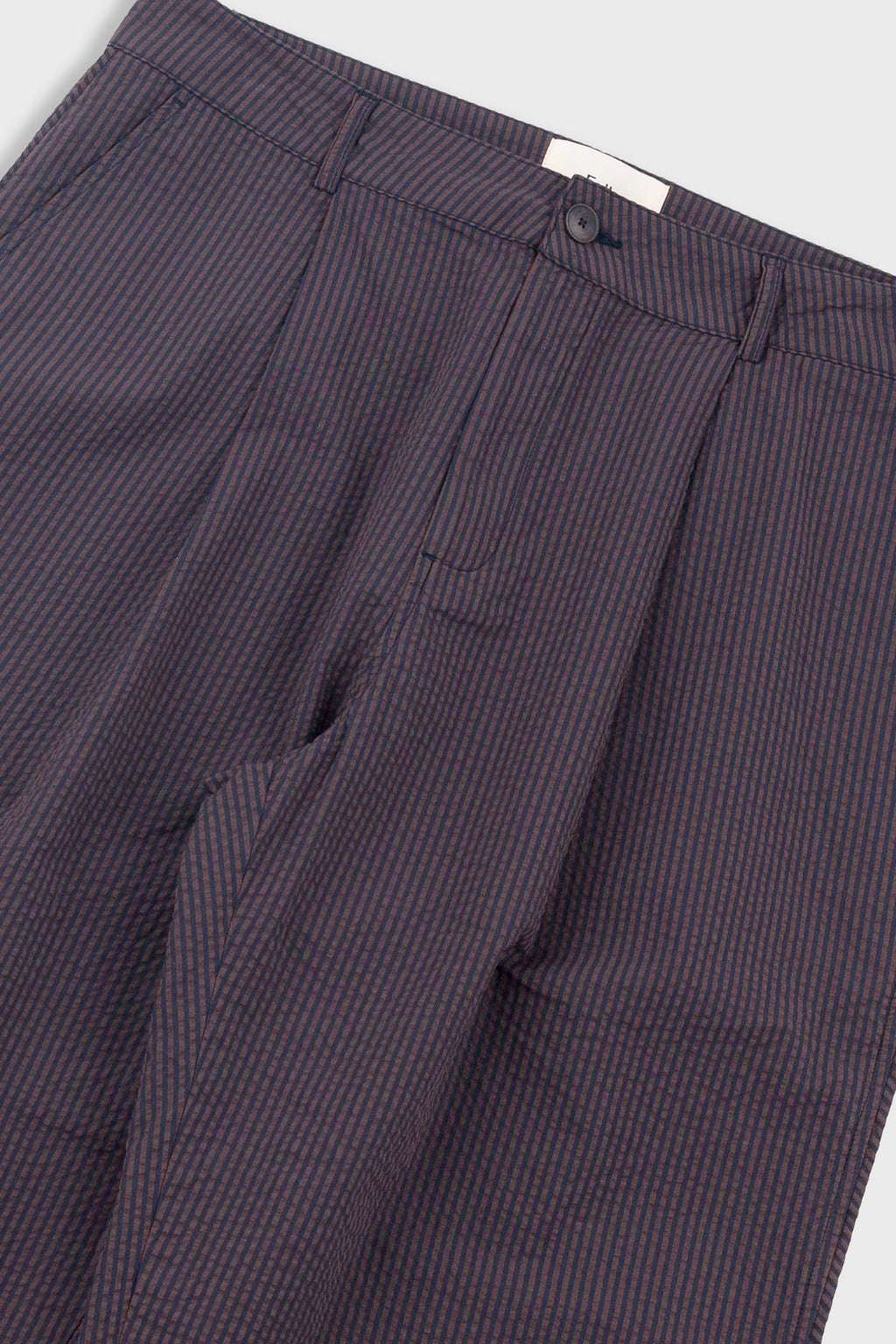 Wide Fit Trouser - Navy Brown Stripe