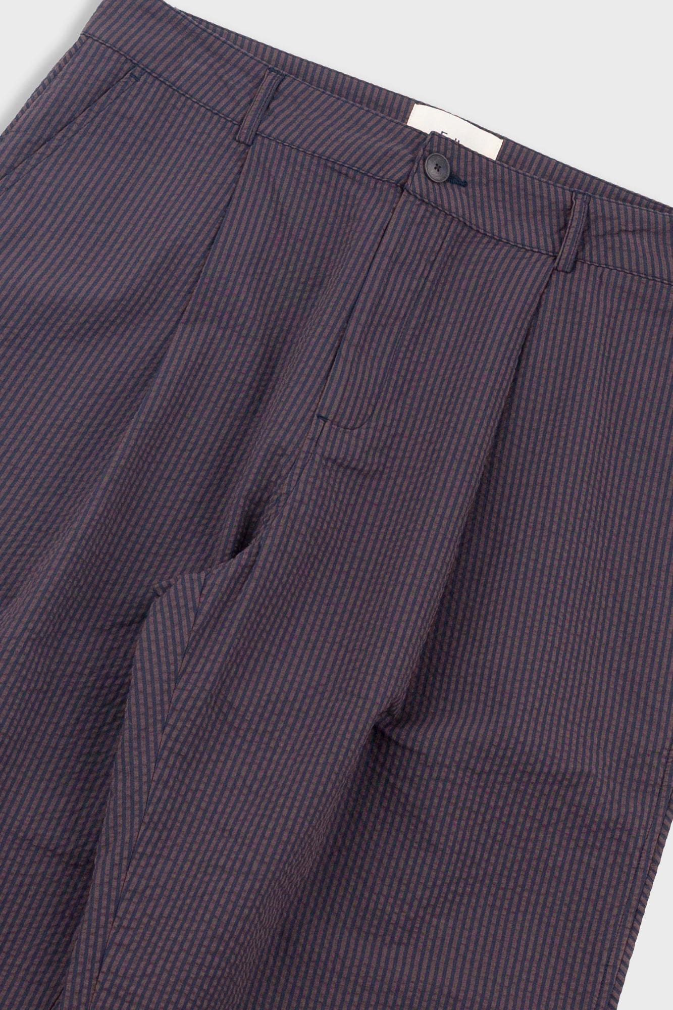 Wide Fit Trouser - Navy Brown Stripe