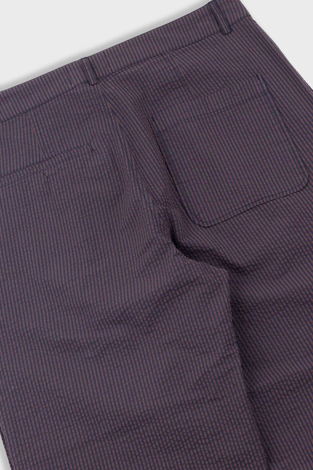 Wide Fit Trouser - Navy Brown Stripe