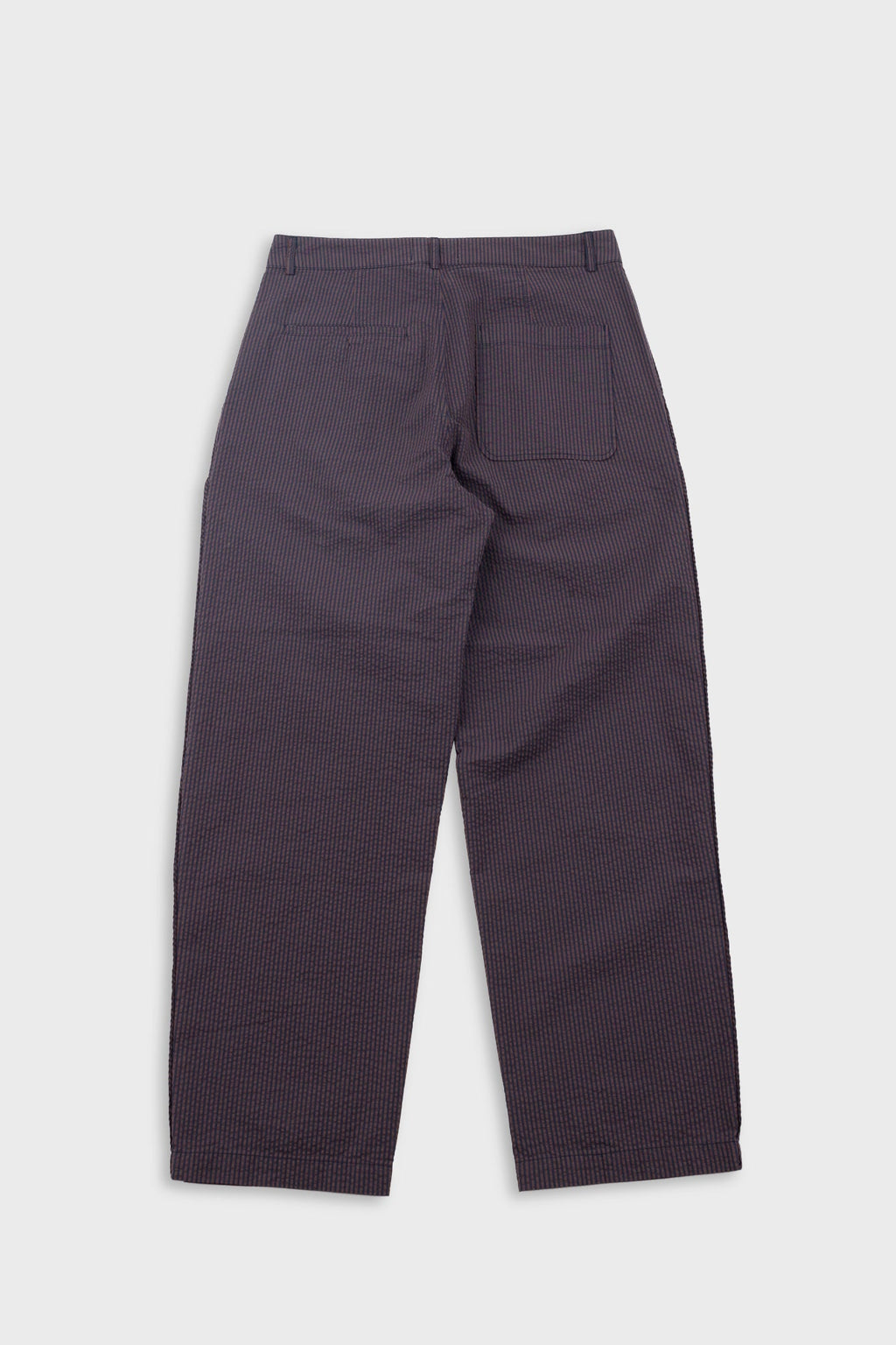 Wide Fit Trouser - Navy Brown Stripe