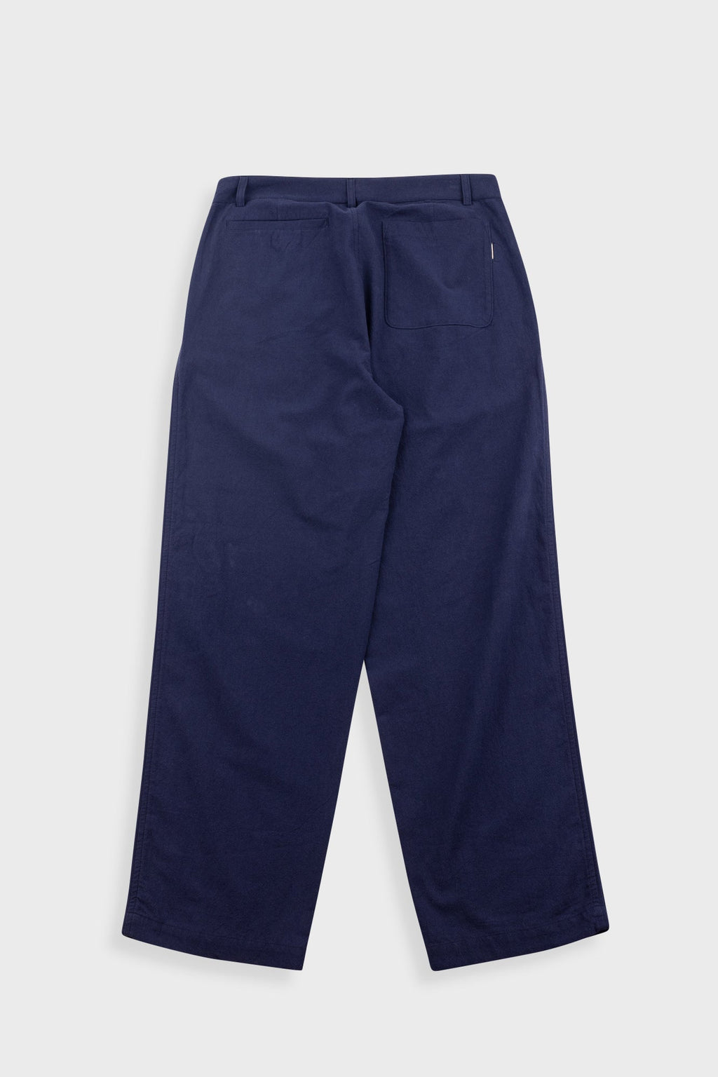 Wide Fit Trouser - Navy Textured Cotton
