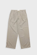Wide Fit Trouser - Silver Sage Herringbone