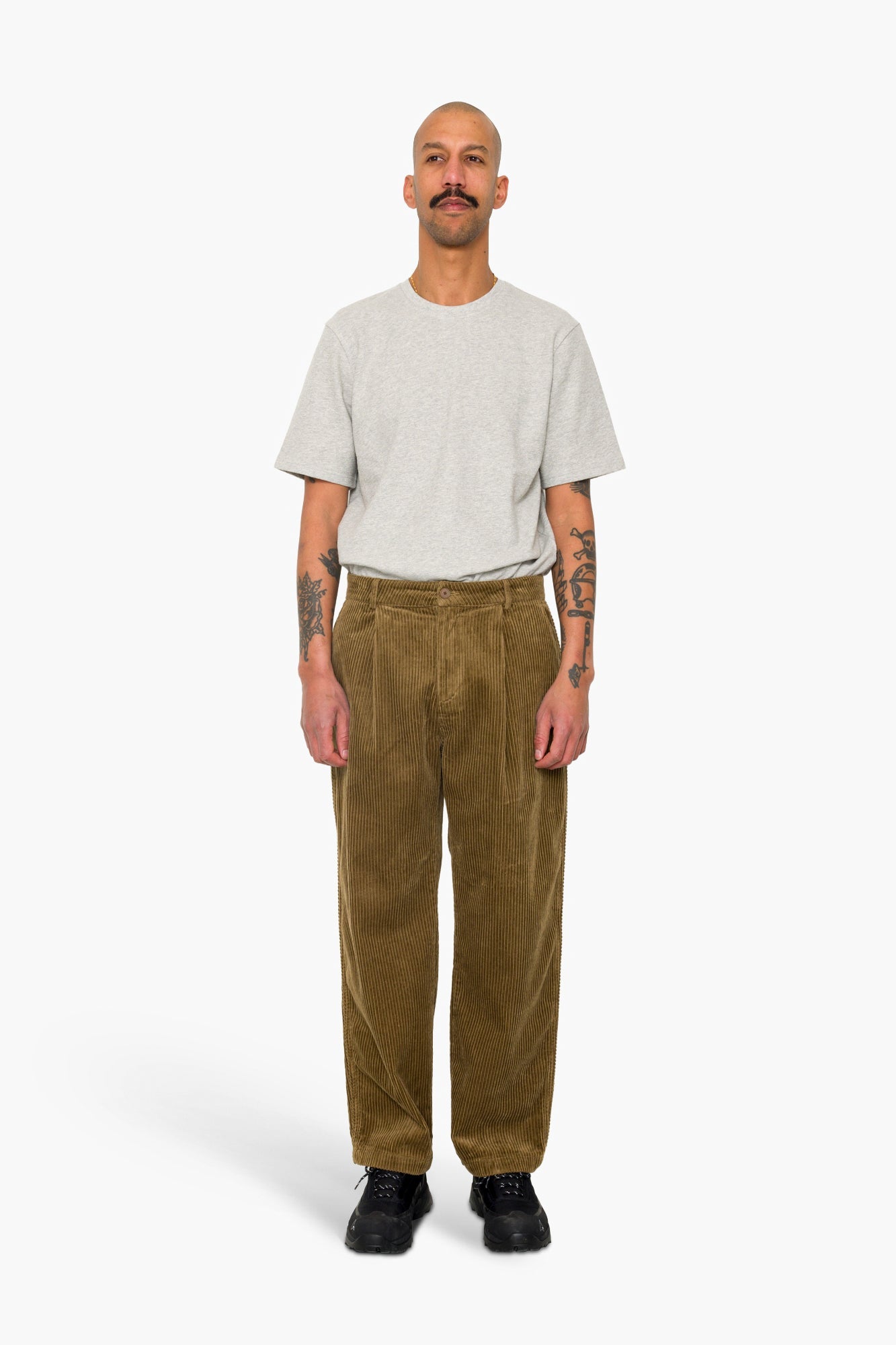 Wide Fit Trouser - Soft Brown Chunky Cord