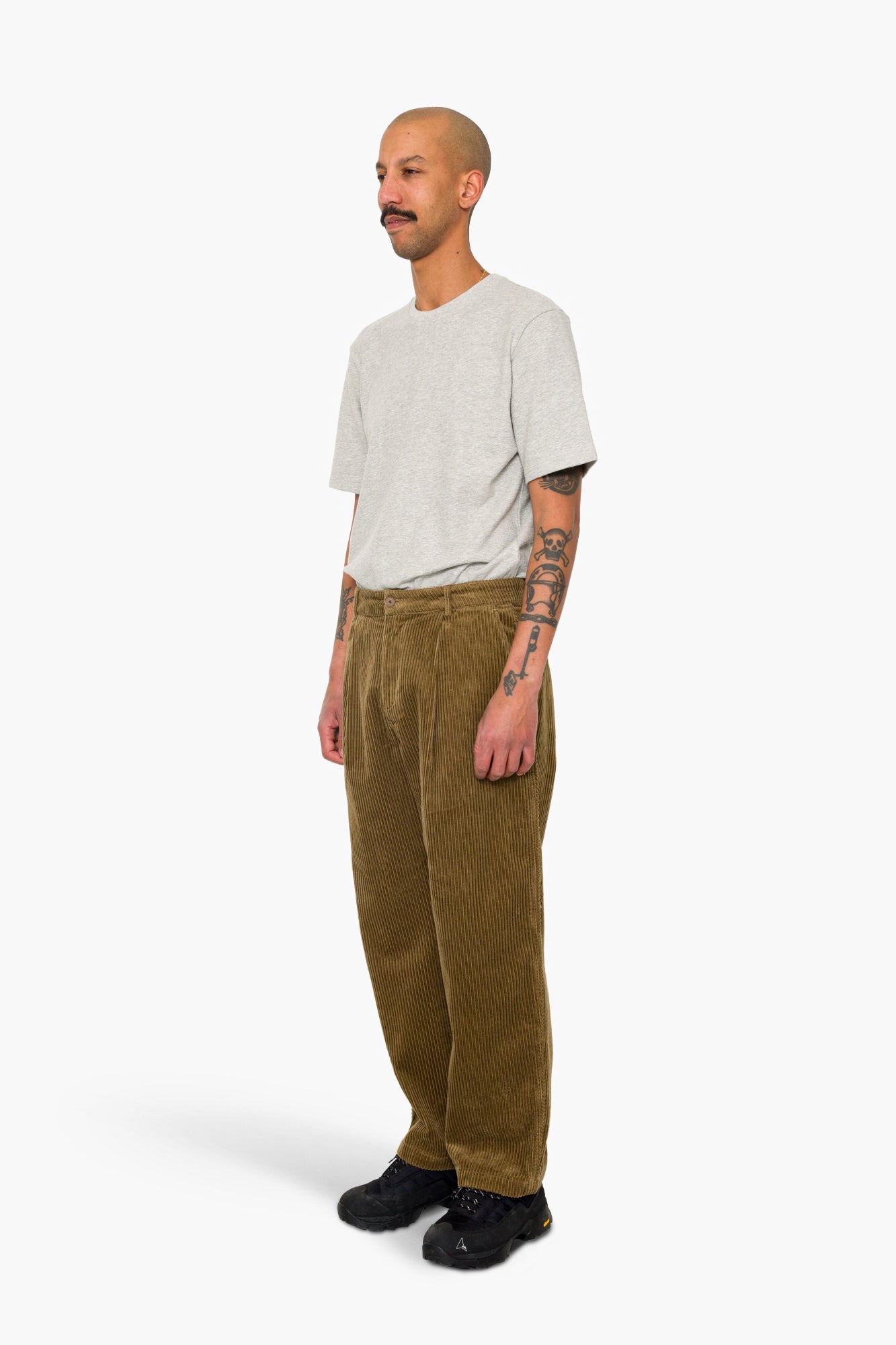 Wide Fit Trouser - Soft Brown Chunky Cord