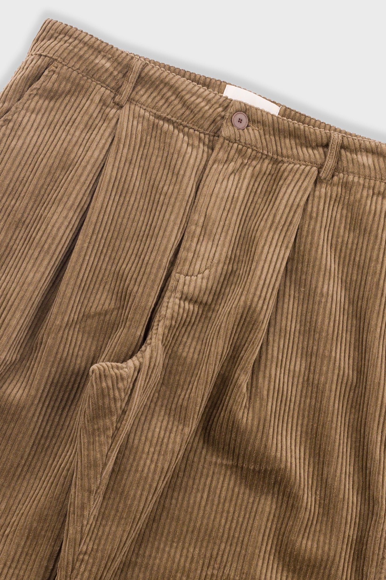 Wide Fit Trouser - Soft Brown Chunky Cord