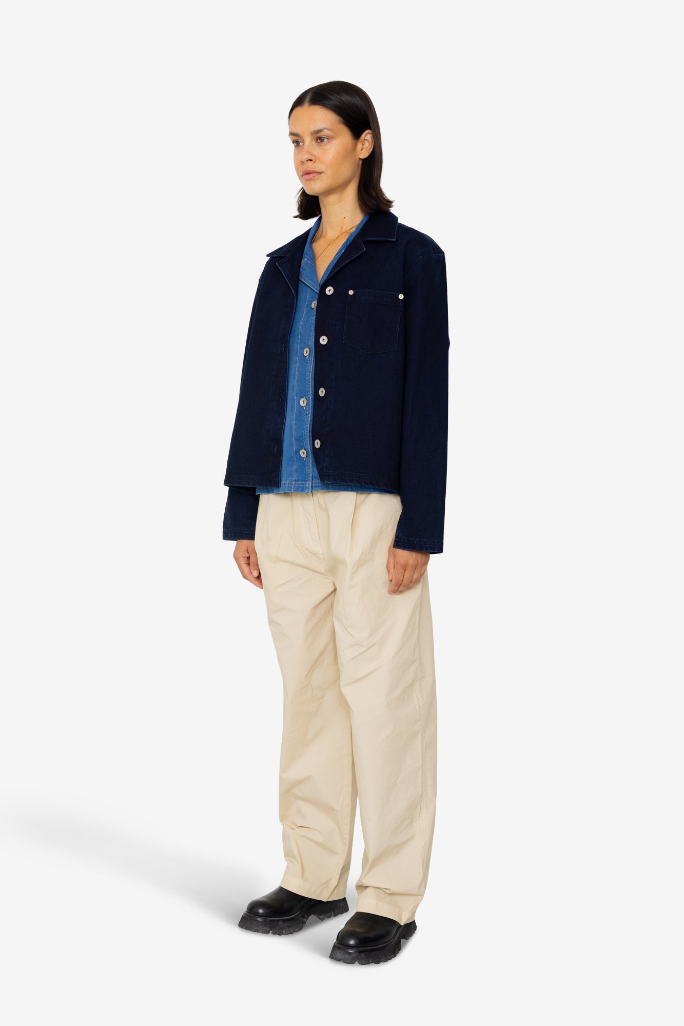 Worker Overshirt - Deep Indigo Slub