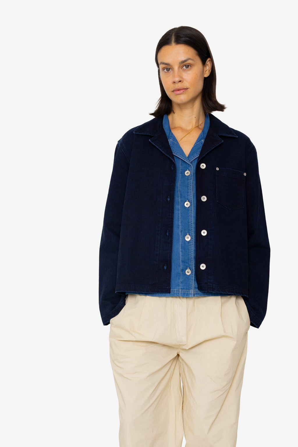 Worker Overshirt - Deep Indigo Slub