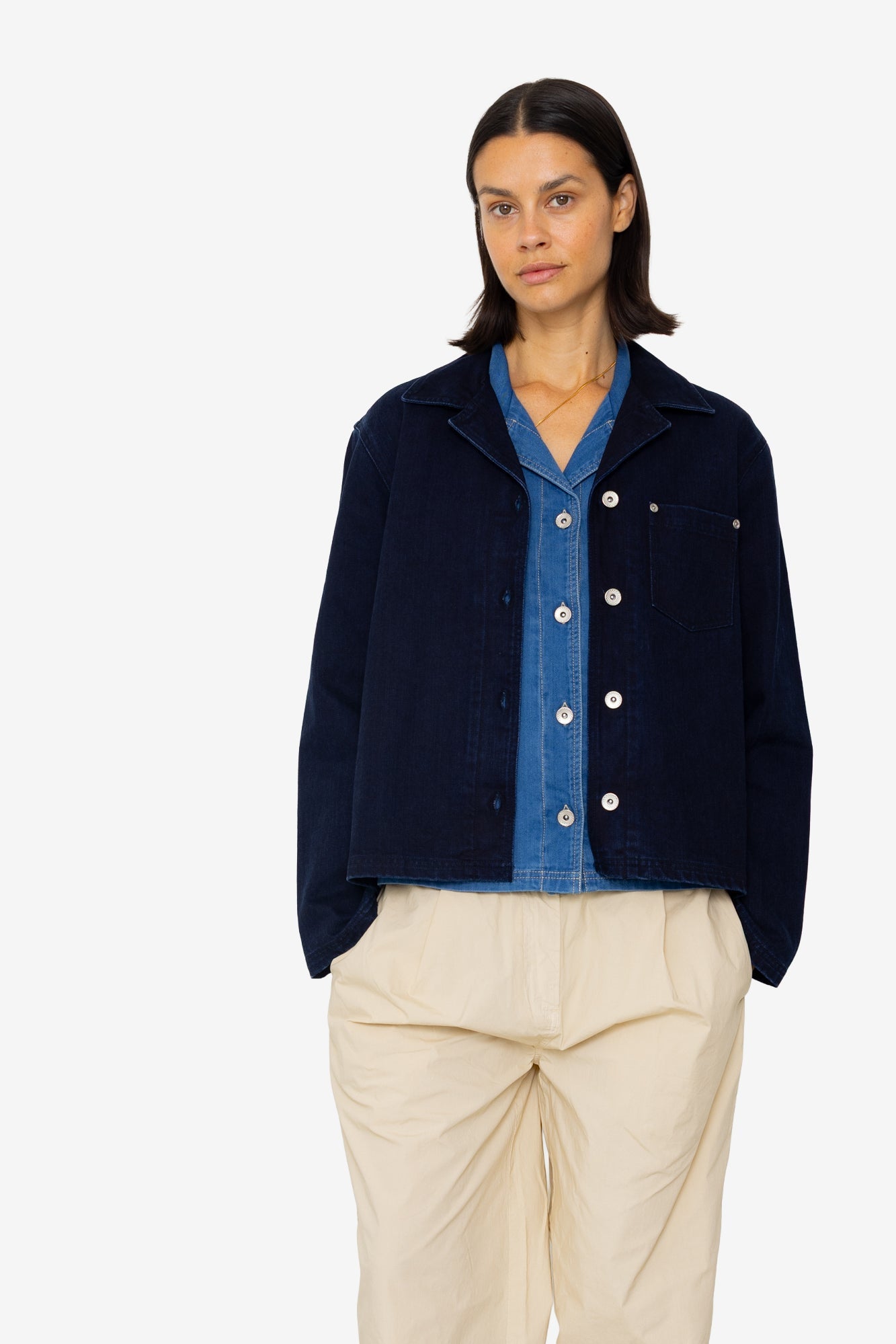 Worker Overshirt - Deep Indigo Slub