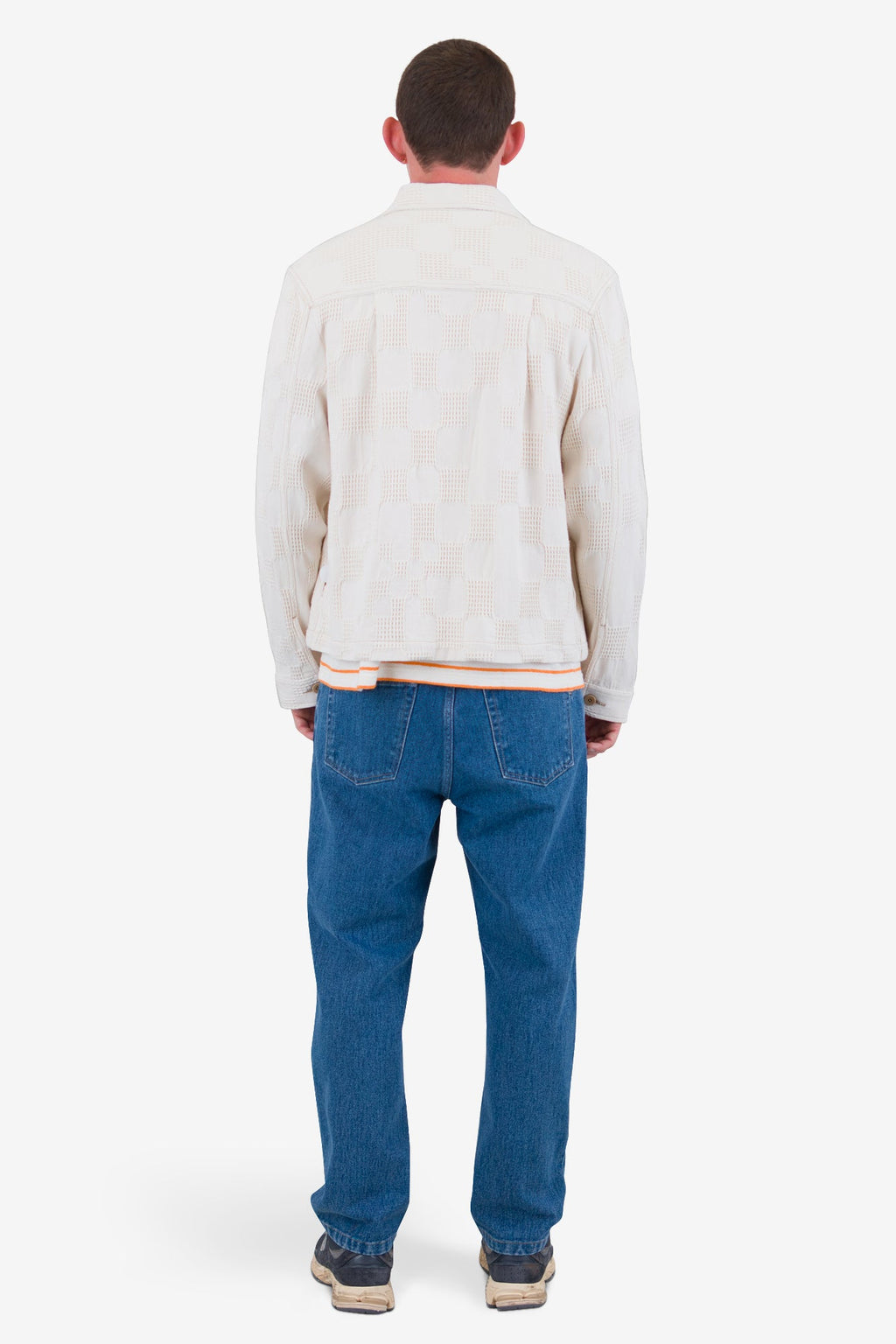Zaki Jacket - Ecru Waffle Check
