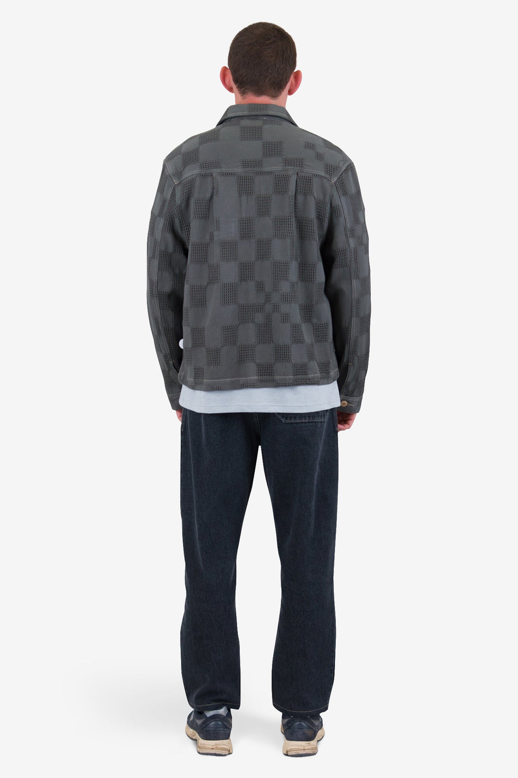 Zaki Jacket - Soft Black Waffle Check