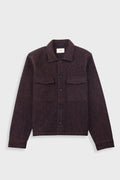 Zaki Jacket - Navy Espresso Brushed Wool