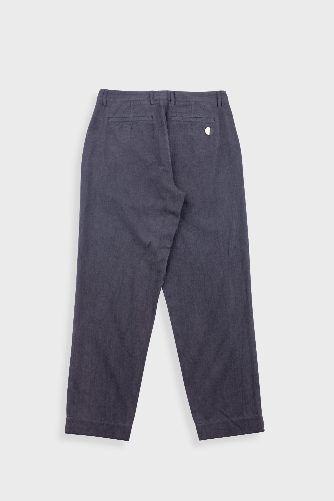 Lunar Suit Trouser - Soft Black Cotton Linen