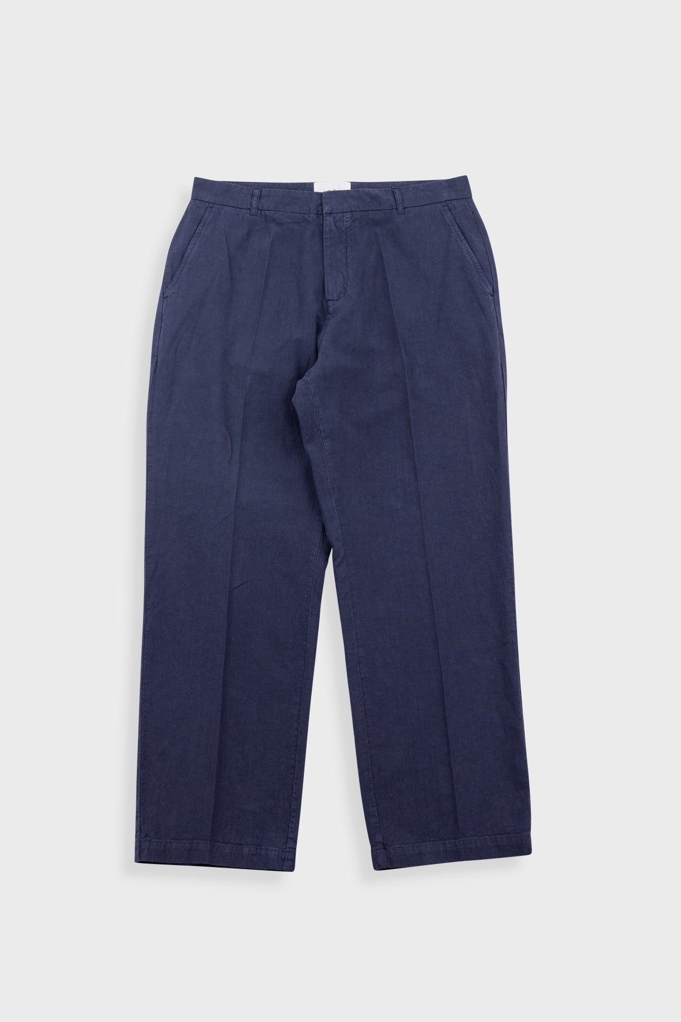 Lunar Suit Trouser - Dark Navy Cotton Linen