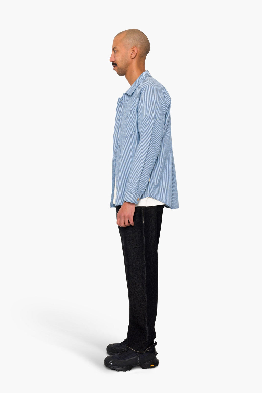 Raglan Shirt - Blue Crinkle Stripe