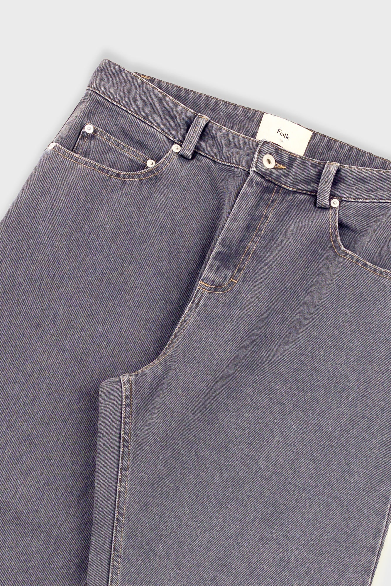 Barrel Leg Trouser - Smoke Grey Denim
