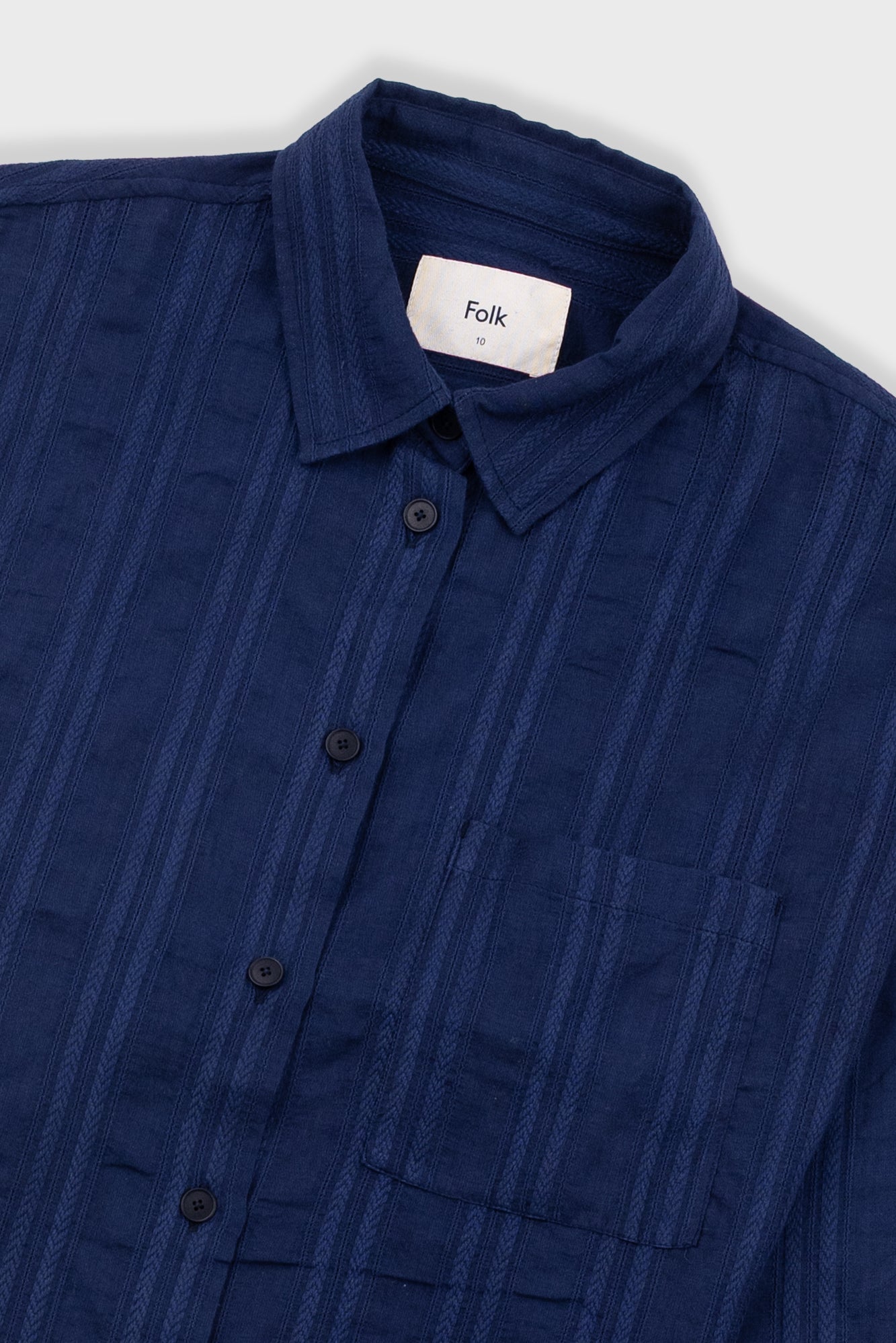 Archive Shirt - Dark Navy Dobby Stripe