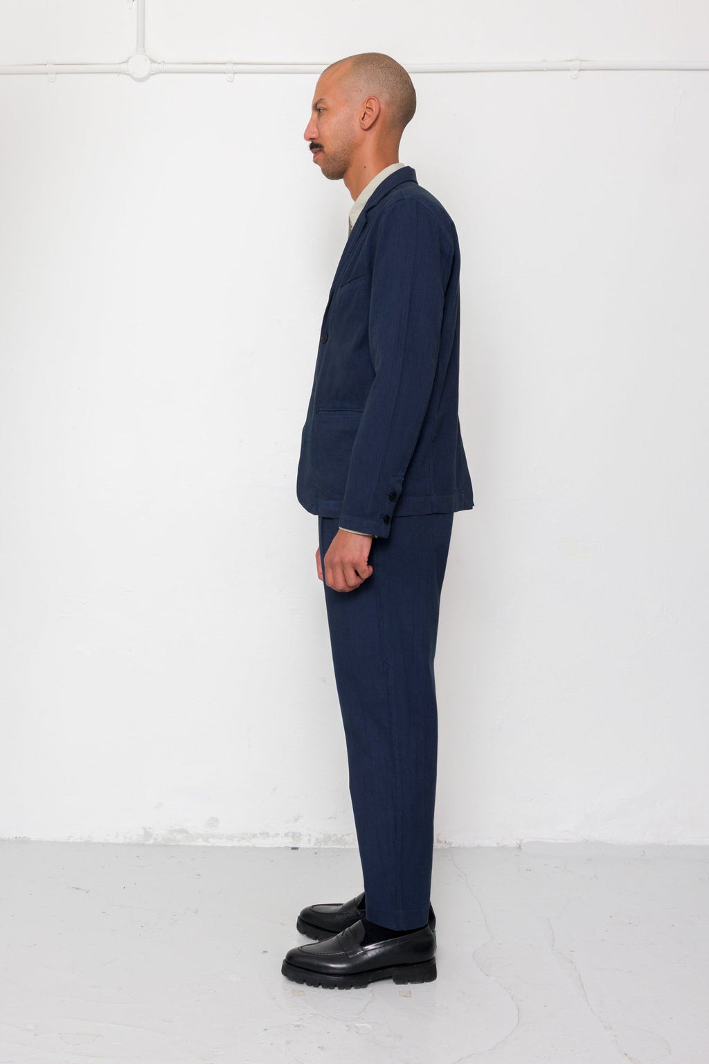 Assembly Blazer - Navy Herringbone