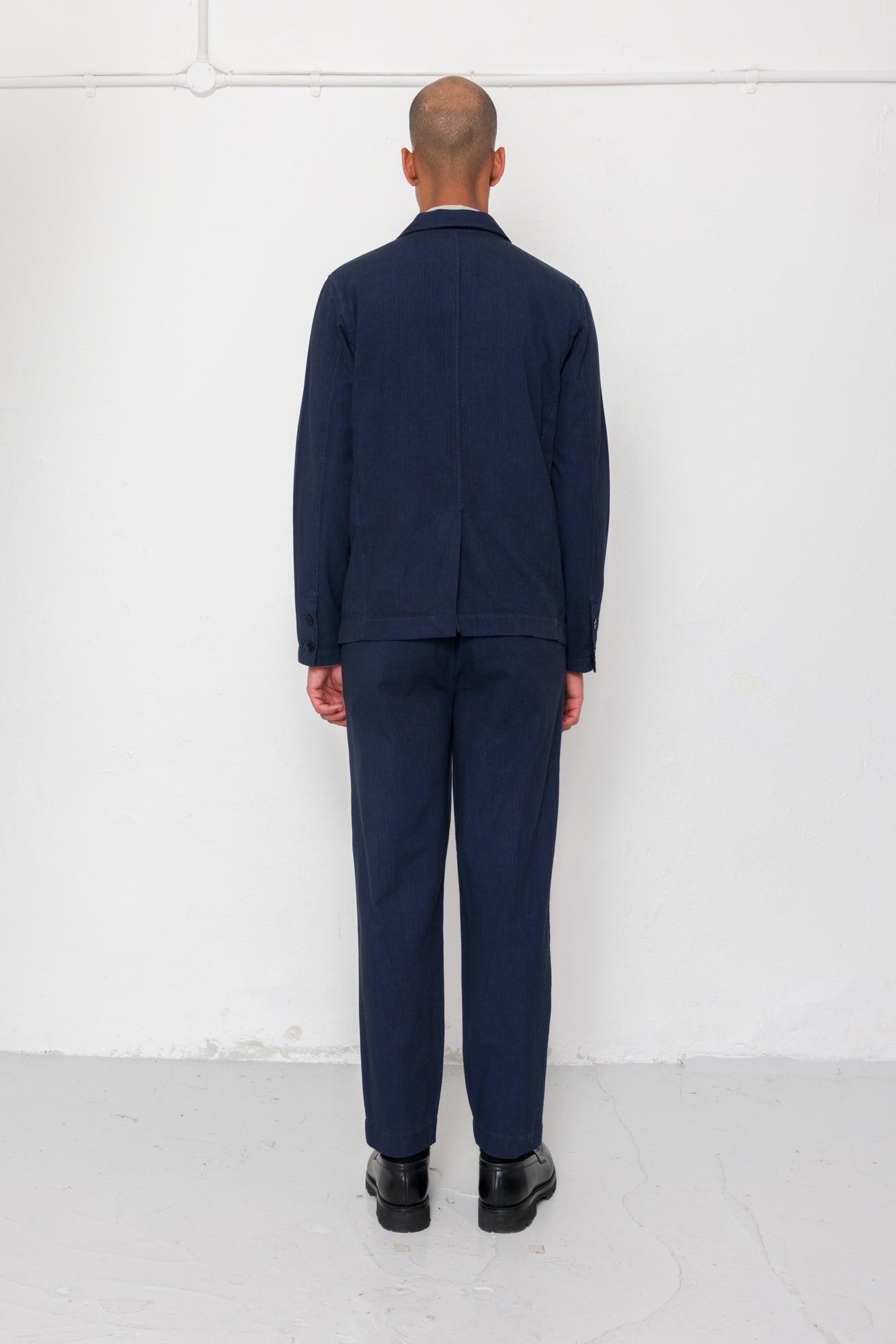 Assembly Blazer - Navy Herringbone