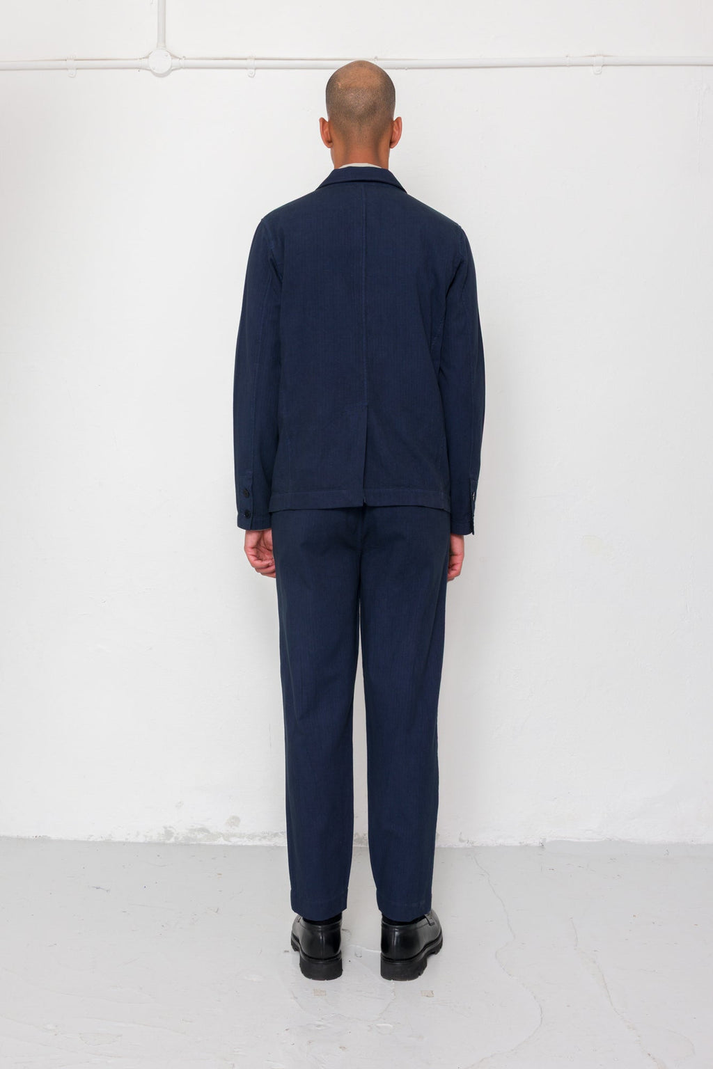 Assembly Suit Trouser - Navy Herringbone