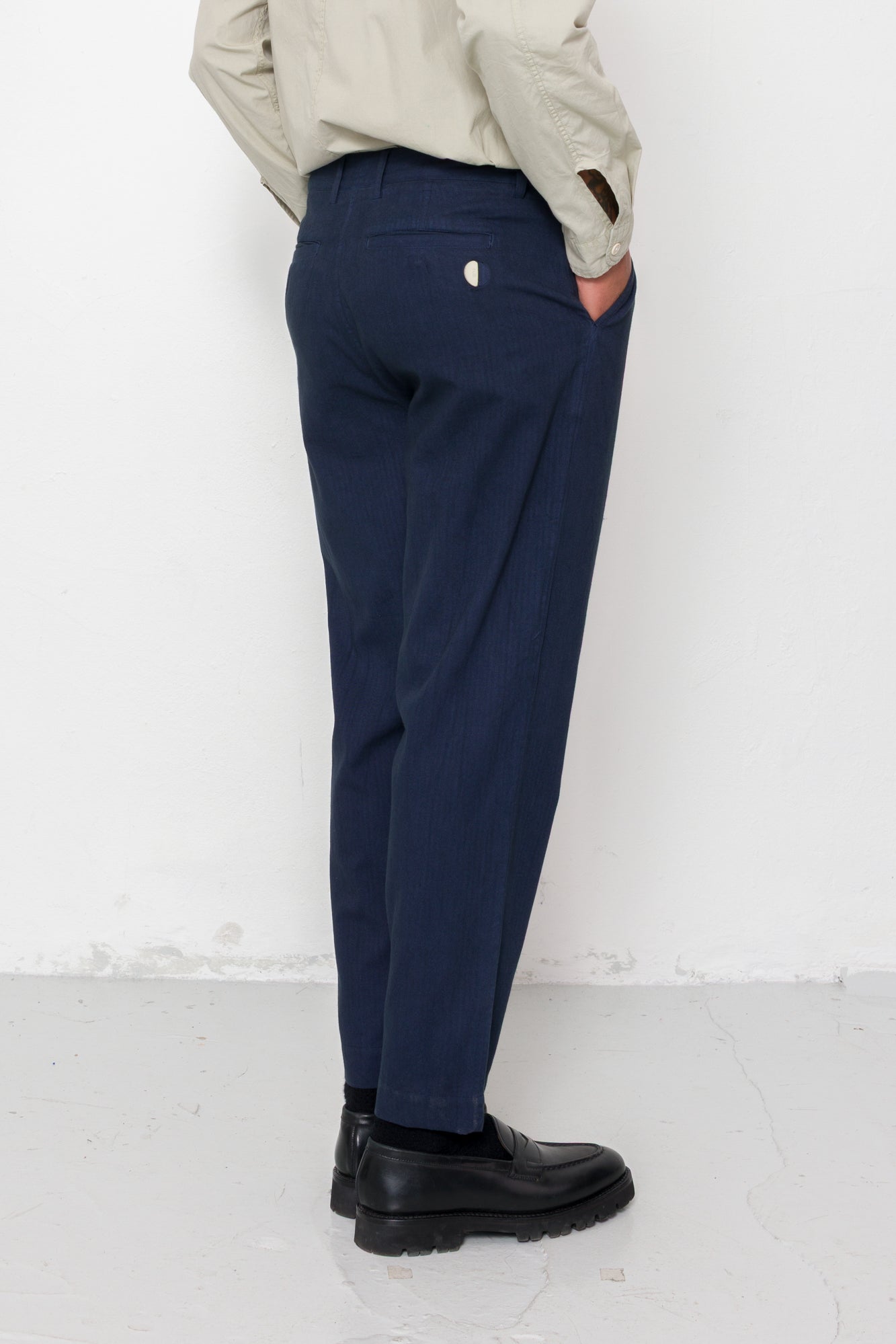 Assembly Suit Trouser - Navy Herringbone