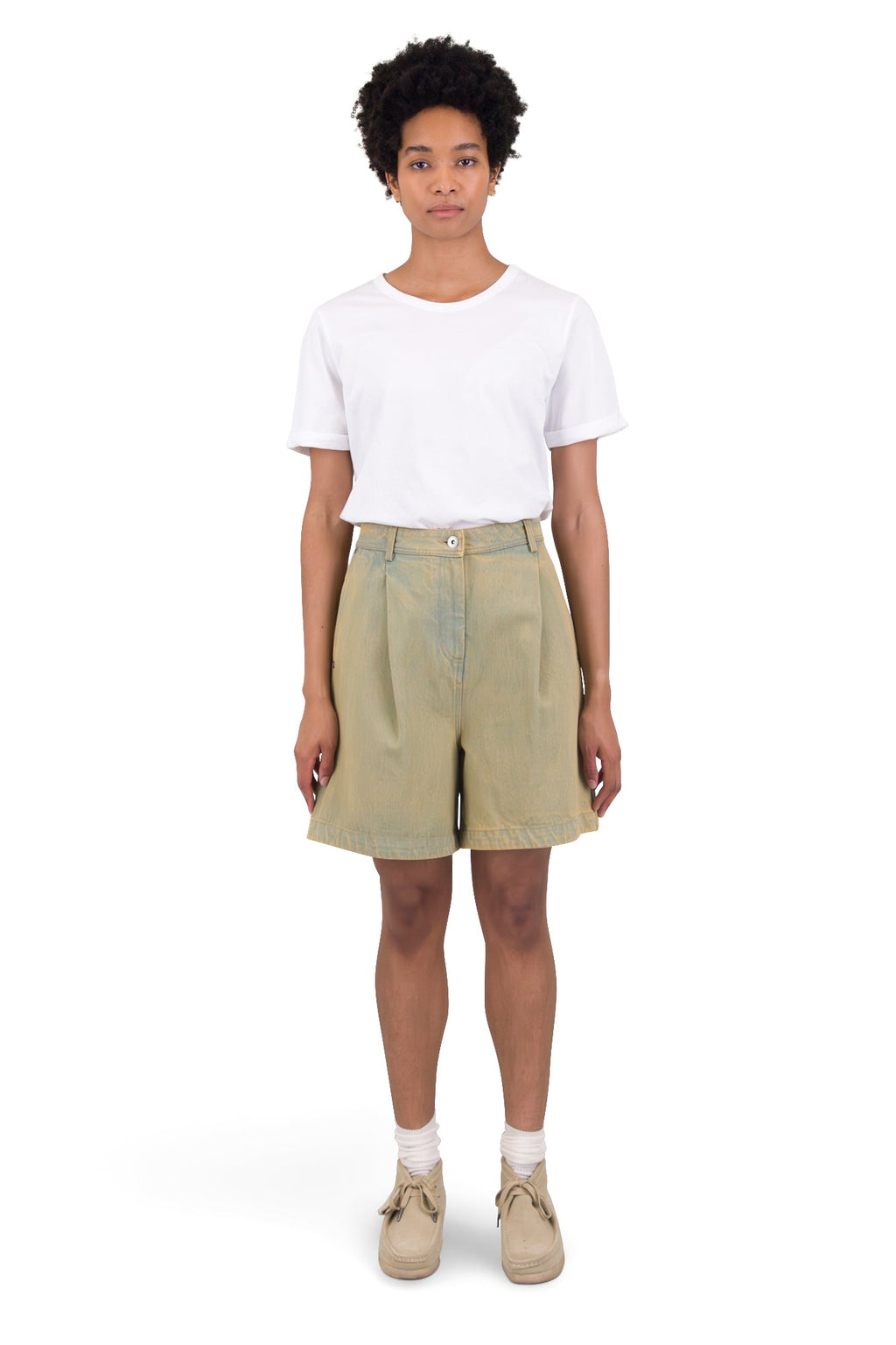 Boyfriend Shorts - Bleached Denim