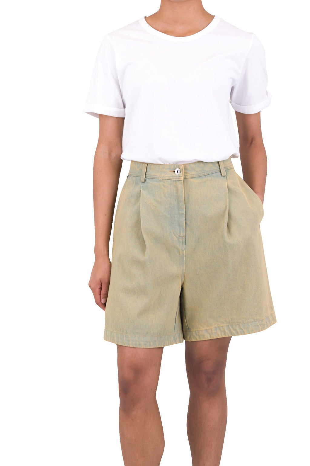 Boyfriend Shorts - Bleached Denim