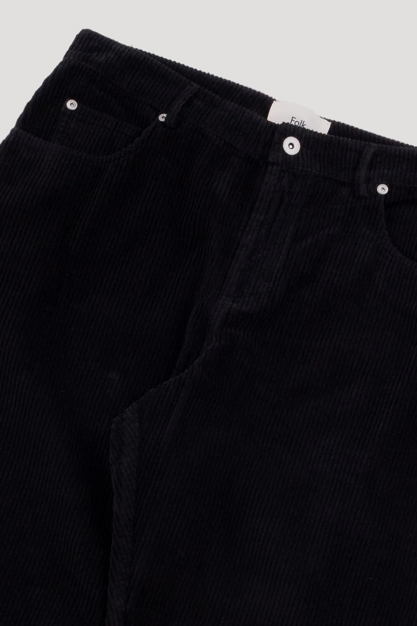 Barrel Leg Trouser - Black Heavy Cord