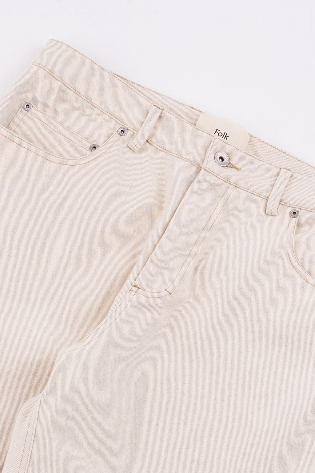 Barrel Leg Trouser - Ecru Twill