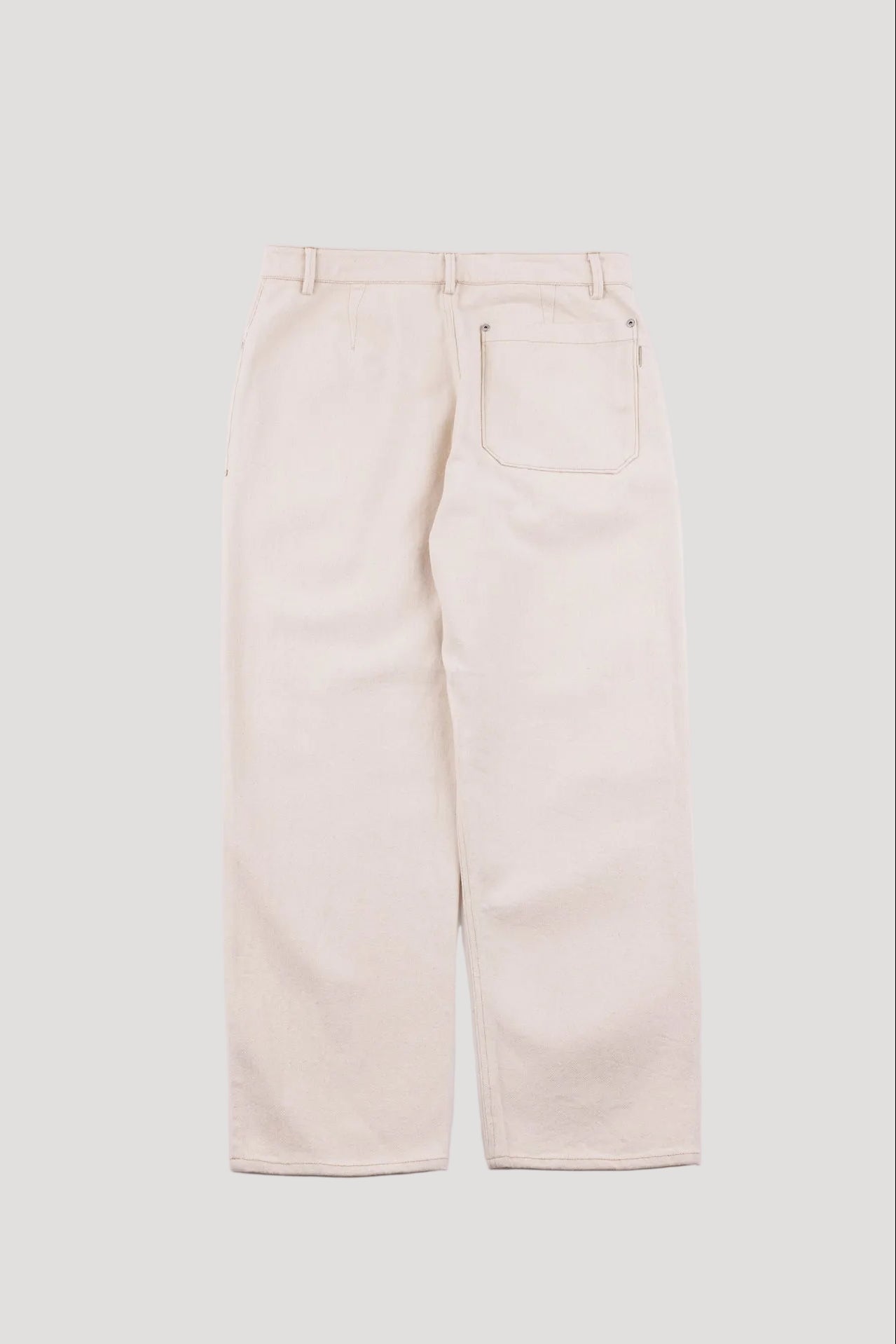 Barrel Leg Trouser - Ecru Twill