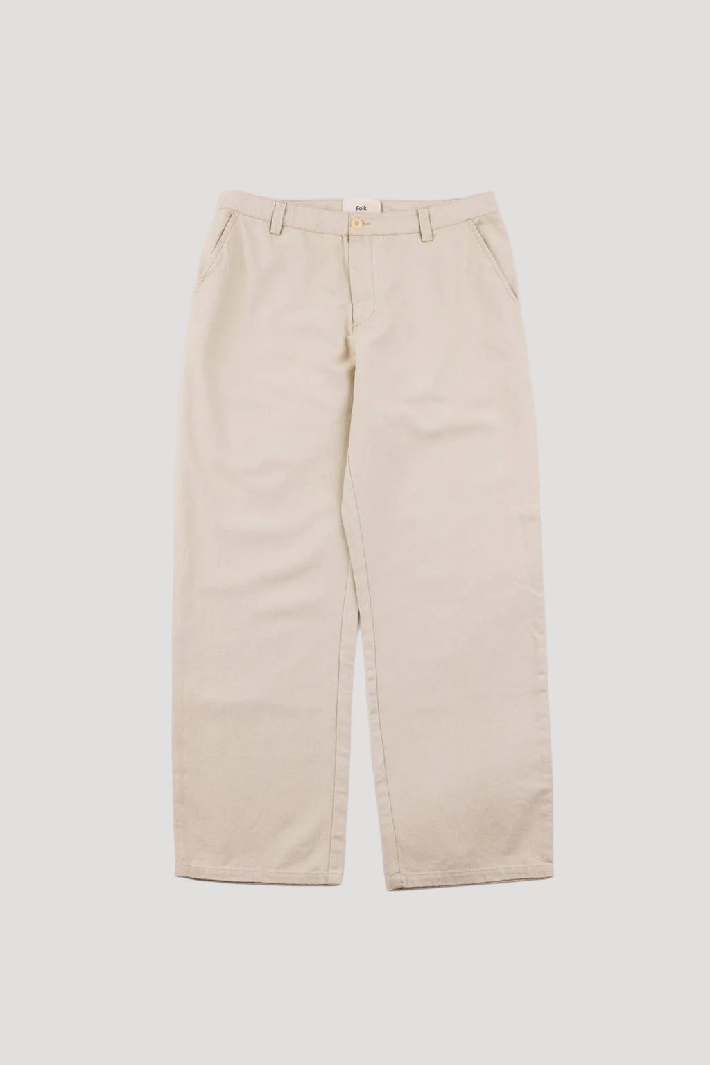 Barrel Leg Trouser - Stone Hemp Canvas